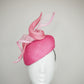 Candy Dandy - Pink parisisal straw beret with straw and crinoline swirls