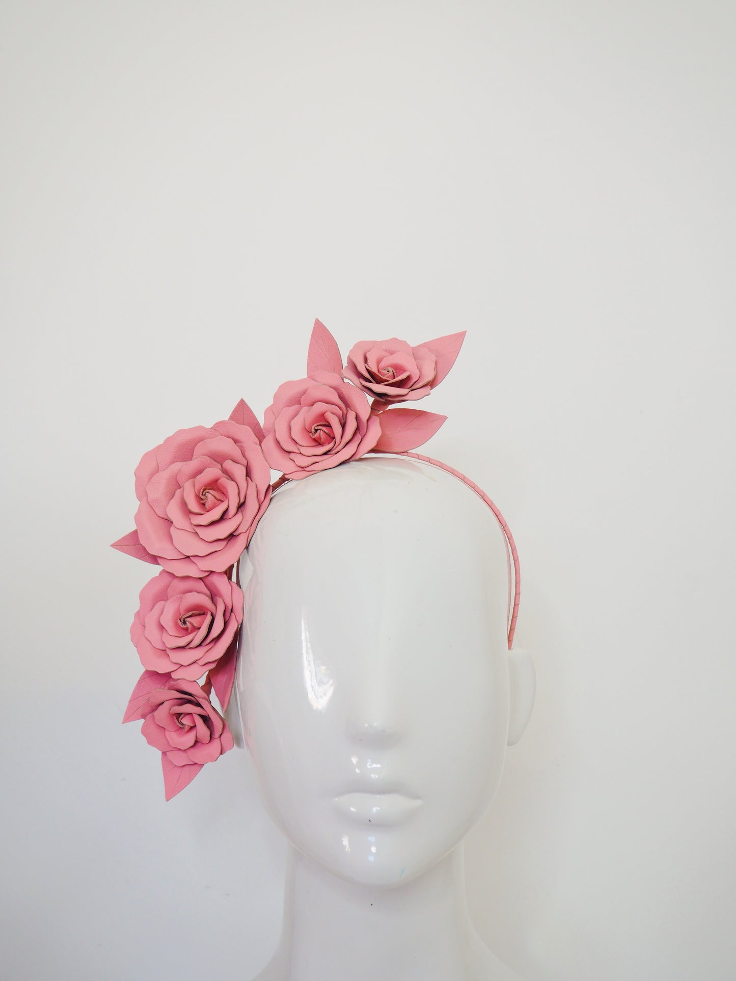 Rosie - Rose vine headband - Flamingo pink