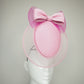 Fairy Floss - Pink leather percher with leather bow and pink crinoline wired veil