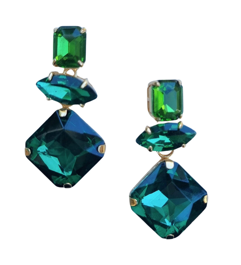 Ellie Gem Earring - Green