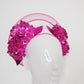 Hello Hydrangea - Hot pink hydrangea wirework halo headpiece