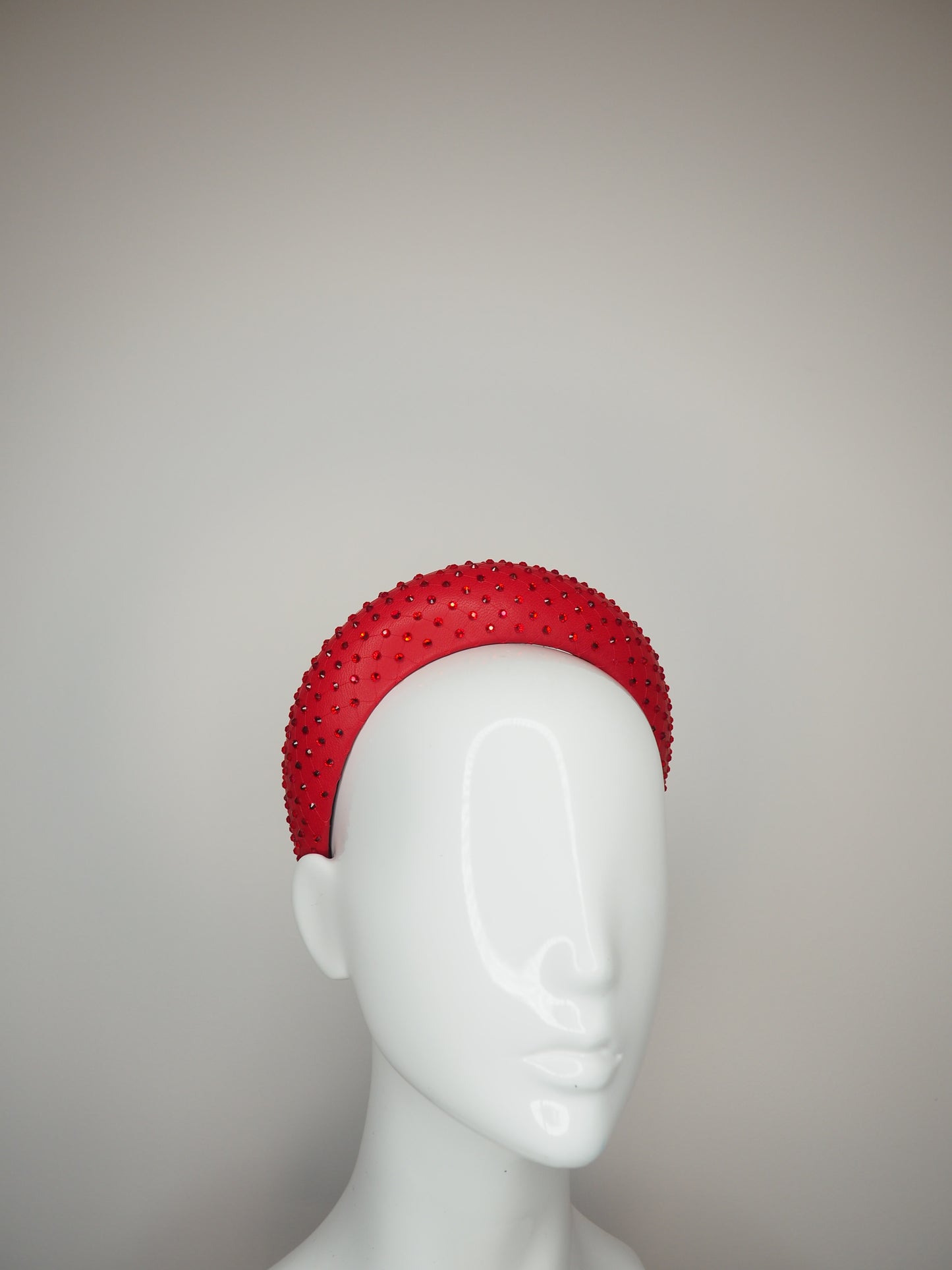 Mia - Sparkle  - Red leather with  full crystal embellishment