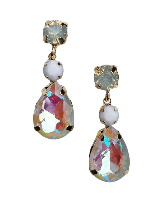 Jenna Gem Earring White