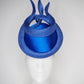 Blue Wave -  Round blue satin percher with blue parissisal swirl