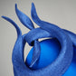 Blue Wave -  Round blue satin percher with blue parissisal swirl