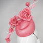 Enchanted Rose - Hand sculpted Vine Vintage straw rose vine on pork pie pillox