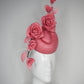 Enchanted Rose - Hand sculpted Vine Vintage straw rose vine on pork pie pillox