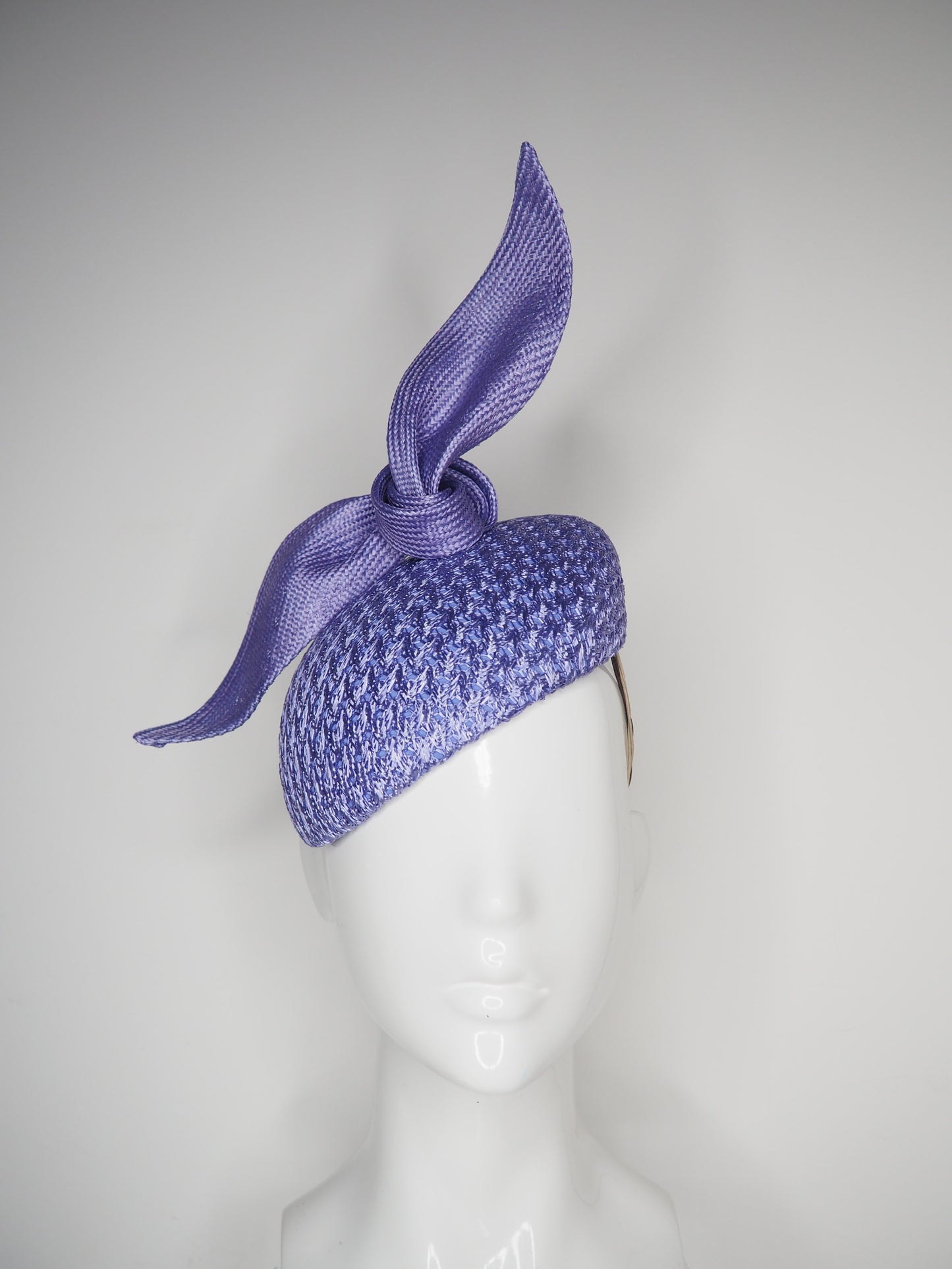 Lilac linger - Lilac hand dyed vintage straw with a sculpted parissisal detail