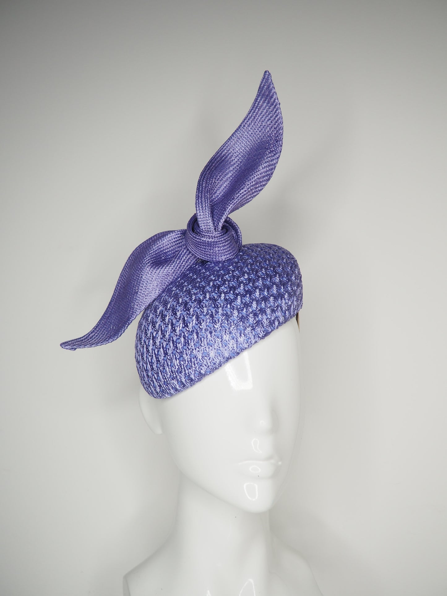 Lilac linger - Lilac hand dyed vintage straw with a sculpted parissisal detail