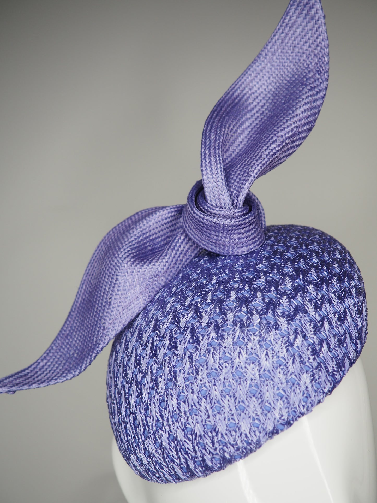 Lilac linger - Lilac hand dyed vintage straw with a sculpted parissisal detail