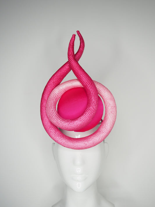 Oh la la Ombre  - Pink petite percher with wired hand dyed ombre parissisal swirl