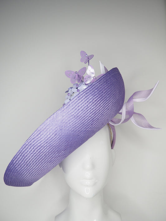 Butterfly Dream - Convertible upturned garden party style brim with removable headband