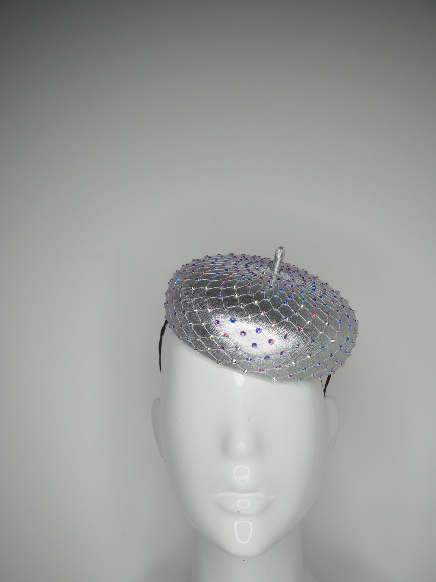 Glitz and Glam Extra - silver leather with full iridescent embellishment