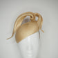 Cloud 9 -Natural straw Parisisal swirl on a face hugger beret base