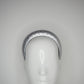 Mimi - Silver -  Leather petite 3d headband with veil and crystal detail (Copy)