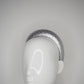 Mimi - Silver -  Leather petite 3d headband with veil and crystal detail (Copy)